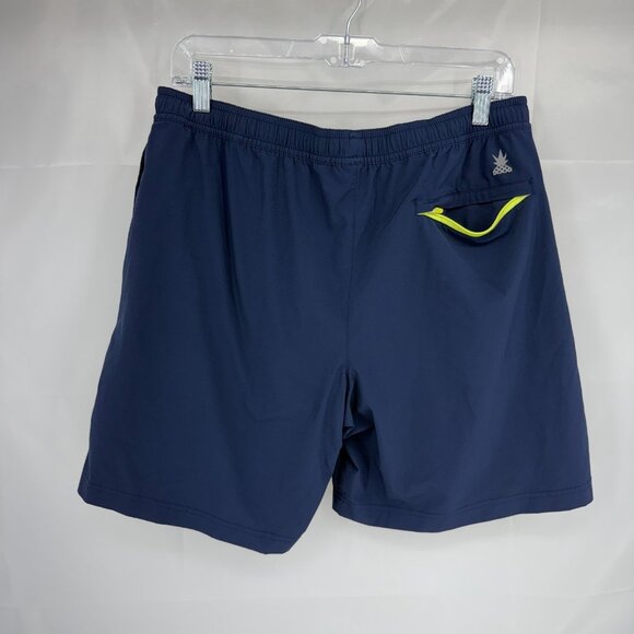 Chubbies Men L Sport Shorts Athletic Blue Lined Adjustable Waist Stretch Gym 7" - Picture 2 of 8